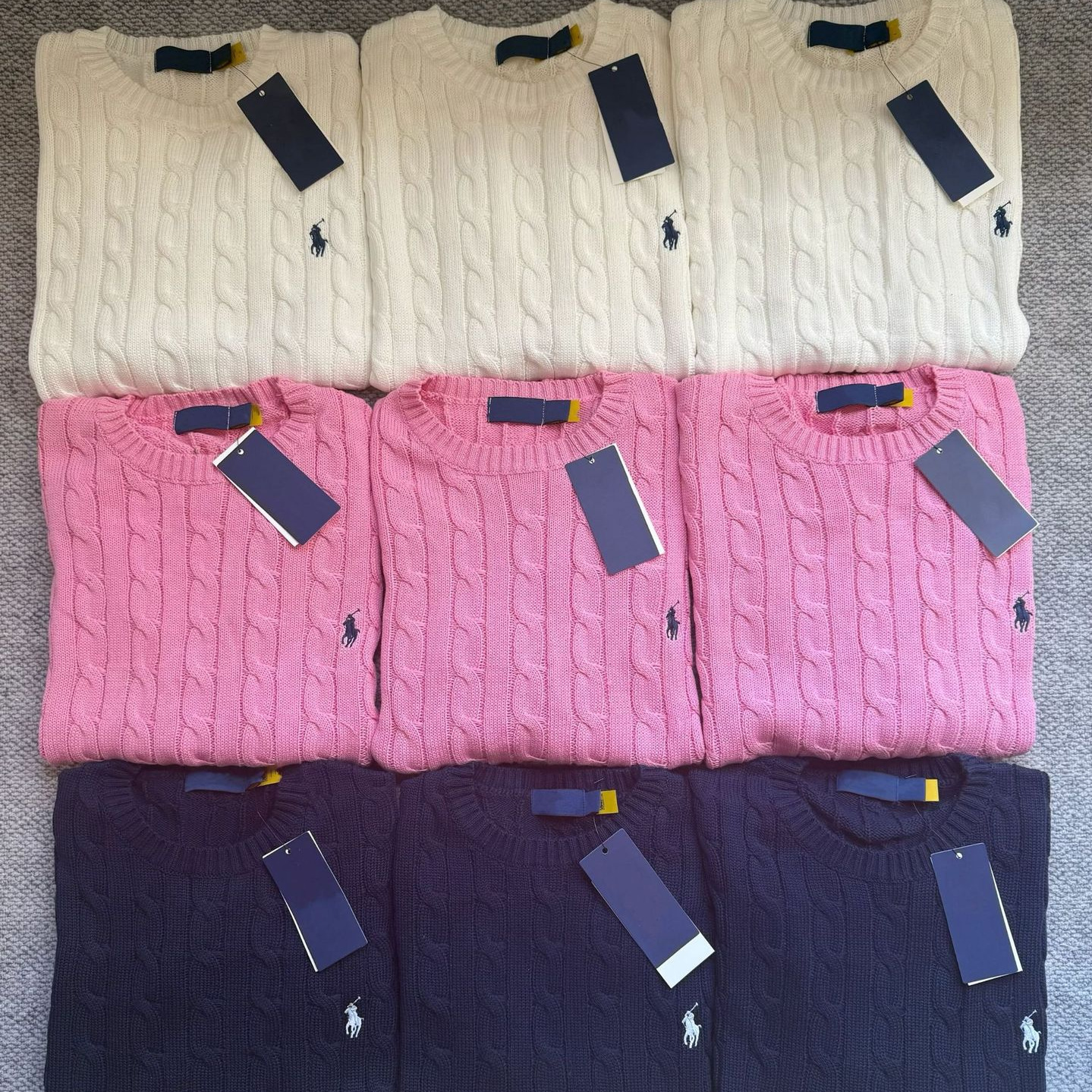 RL拉夫小马标女士经典纯棉短袖圆领麻花针织衫25年新款针织短袖