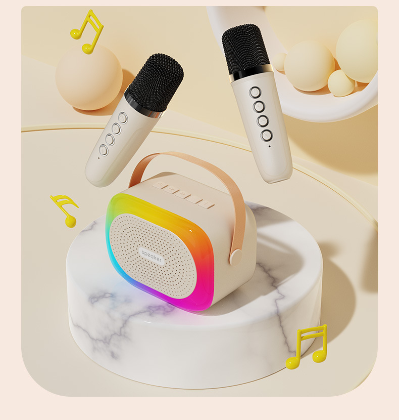 跨境热销无线蓝牙小音箱便携家庭户外唱歌专用话筒音响一体麦克风详情22