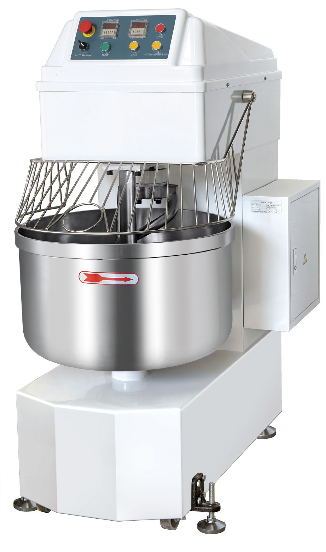 Commercial dual-speed dual-action dough mixer HS100, large 100L fully automatic dough mixer, large-capacity kneading machine Specification image