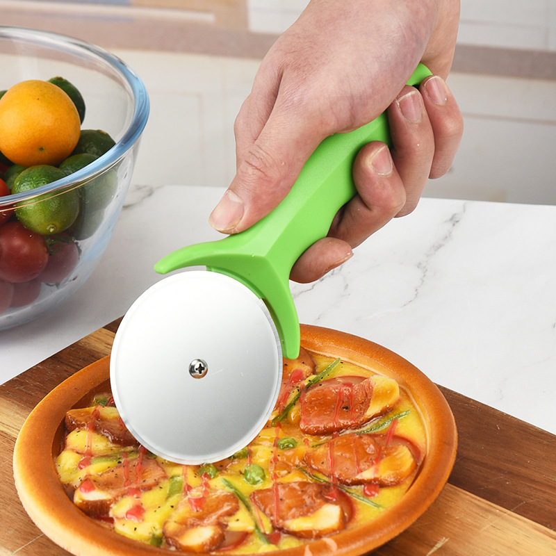 Stainless steel pizza cutter Spot wholesale pizza cutter Pizza wheel cutter cutter single wheel pizza cutter