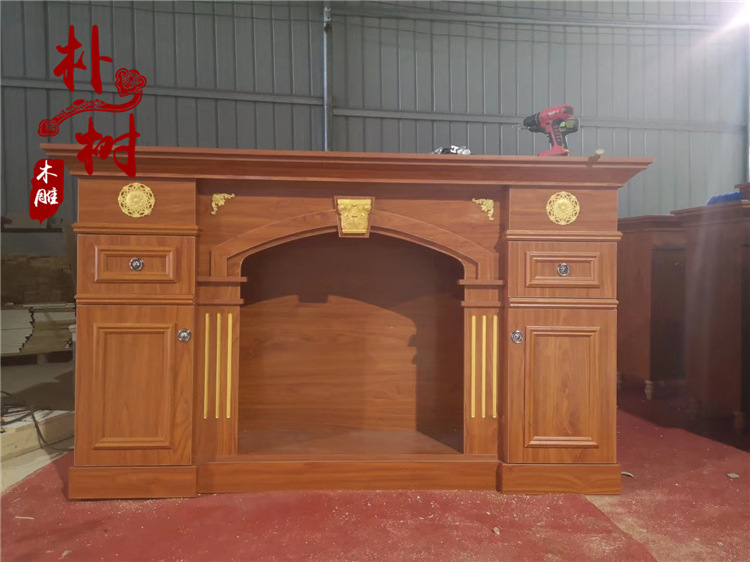 Wholesale Dongyang wood-carved round door core decoration, European-style solid wood veneer, kitchen and bedroom cabinets, hollow round plates details Picture