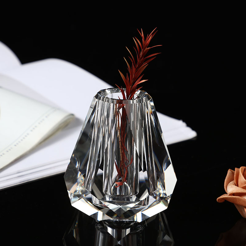 玻璃花瓶香薰瓶简约美式透明桌面餐厅茶桌装饰摆件水晶工艺品现货详情图2