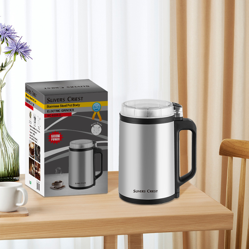 Cross-Border European Standard Grinding Machine, Small Stainless Steel Coffee Machine, Electric Portable Grinding Machine, Household Intelligent