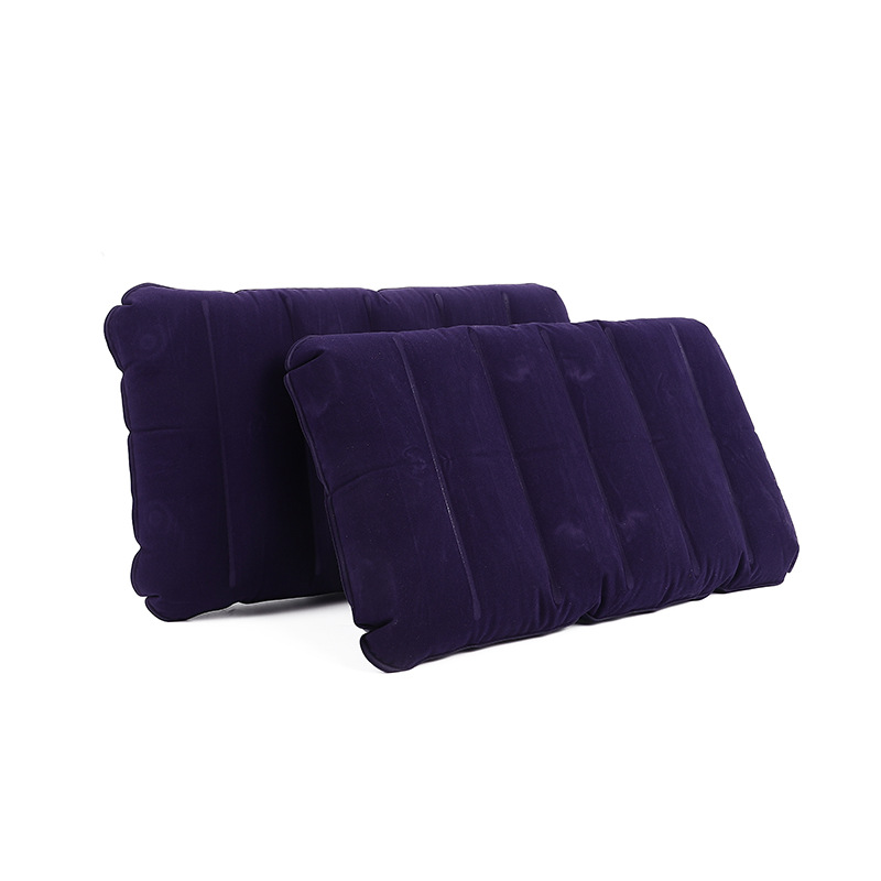 Manufacturer's pvc flocked inflatable large square pillow, travel cushion, beach leather pillow Application Scenario