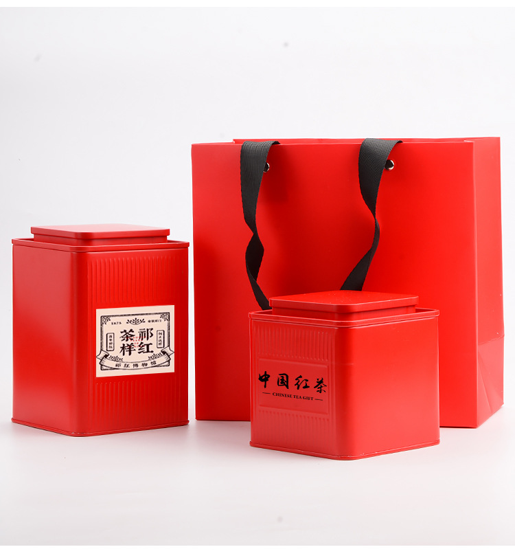 Wholesale tea cans, square cans, empty tin boxes, packaging cans, square empty cans, green tea, Fuding white tea, black tea tinplate cans pic 38