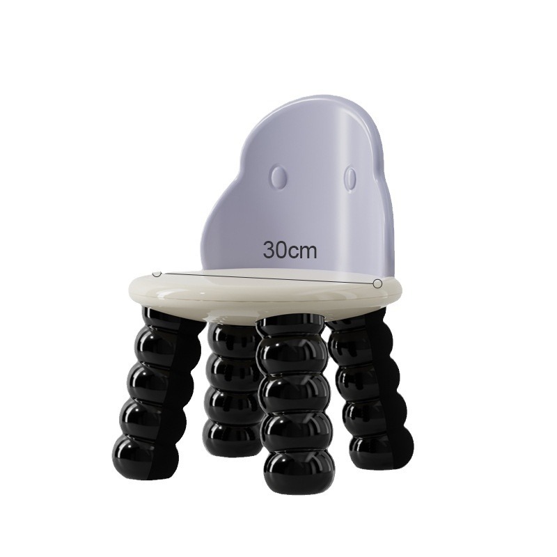 Retro Cartoon Caterpillar Children's Chair Home With Backrest Kindergarten Cute Shoe Bench Toiletries Low Stool Item Picture
