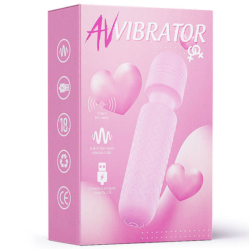 New mini AV vibration stick, USB charging strong vibration massager, small G-spot masturbation device, adult products for women details Picture