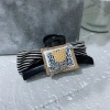 Thousand-bird checkered bow hair clips, high school girls' ponytail grappling clips, small bangs clips, headwear, Korean cartoon bear grappling clips details Picture
