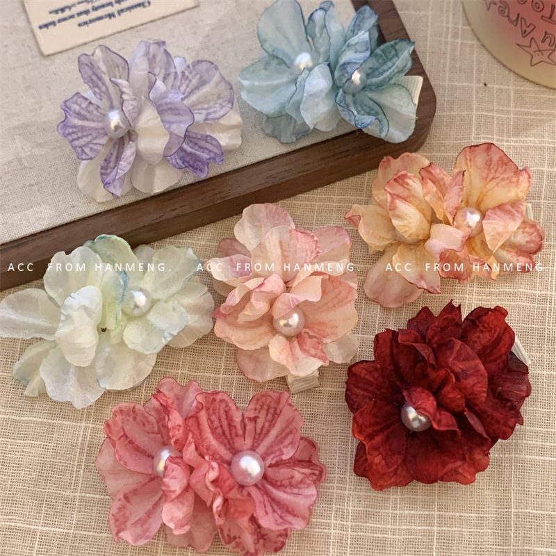 Flower peony hair clip, side vacation hair accessory, fresh and elegant atmosphere, hair accessory, hair flower, broken hair clip, photo hair accessory for women