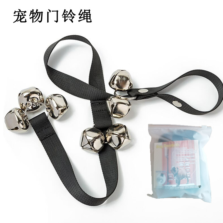 Wholesale dog outdoor alarm bells, lanyards, Amazon pet doorbell lanyards, training pet outdoor lanyards Specification image