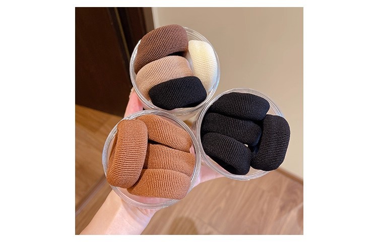 Thickened, high-elasticity, non-damaging hair tie headband for women 2026 new style rubber band hair tie leather case pic 1