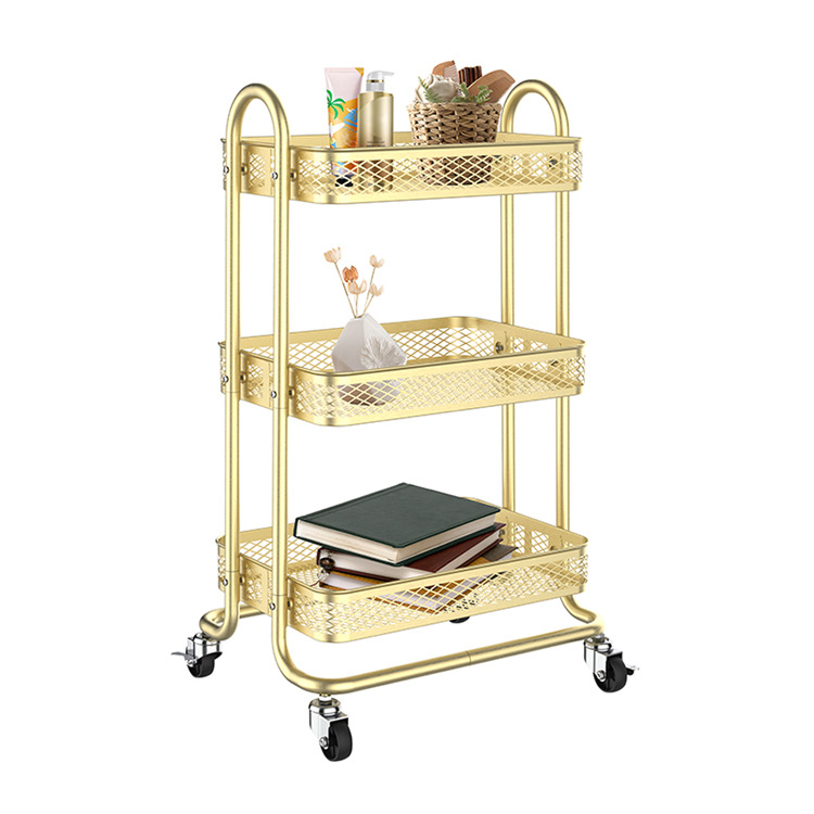Floor To Floor Multi-Layer Storage Cart Kitchen Storage Rack Portable Household Trolley Pulley Mobile Storage Car Item Picture