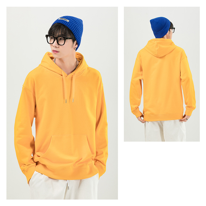 BYBT330 off-the-shoulder fashionable hooded individual trendy sweatshirt, combed pure cotton, tightly woven and printed LOGO Application Scenario