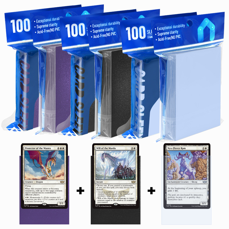 23-thread colored matte card case, fine sand board game card film, Pokemon Yu-Gi-Oh! Magic: The Gathering card protection case, outer liner Item Picture
