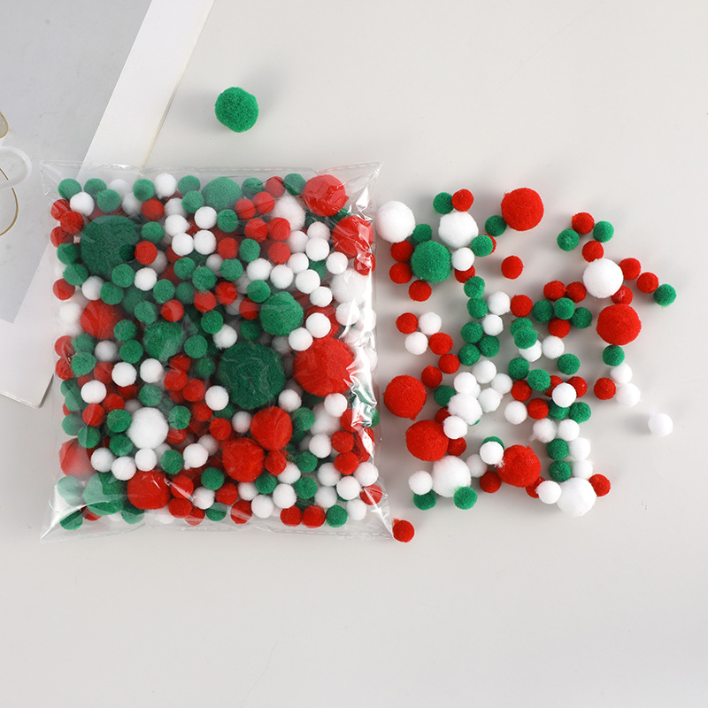 1-3cm混尺寸混色毛球跨境高弹毛球diy手作辅料配件毛球厂家批发详情13