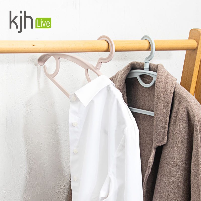 Fashion swivel hanger seamless clothing Adult clothing thick plastic clothes hanging dormitory clothes shelf wholesale household Specification drawing