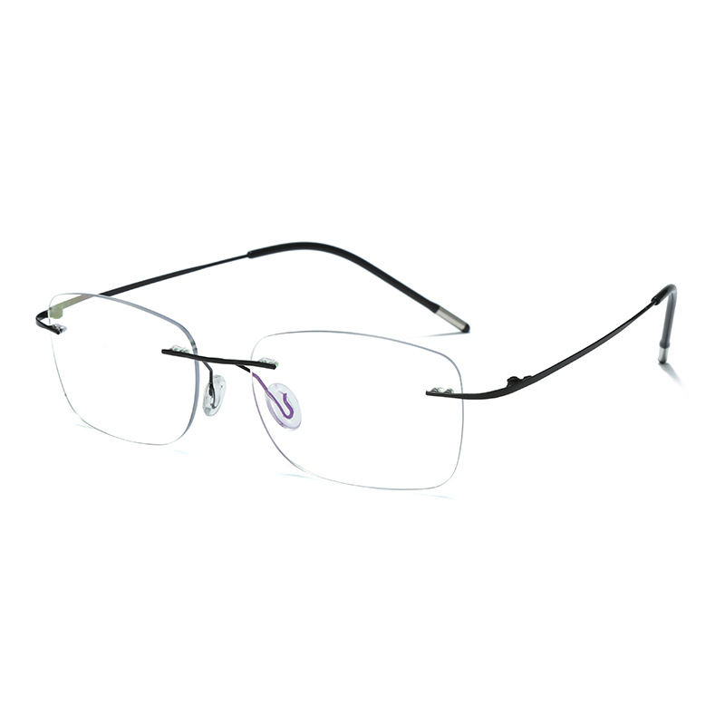 Recommended ultra-light reading glasses, anti-blue light frameless edge-cut glasses, reading metal frames, fashionable and elegant for both men and women Item Picture