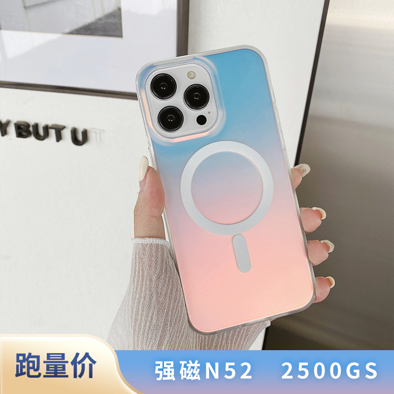 JT magnetic phone case for iPhone 15, laser iPhone 14 Pro Max, colorful chameleon 11, matte case 13