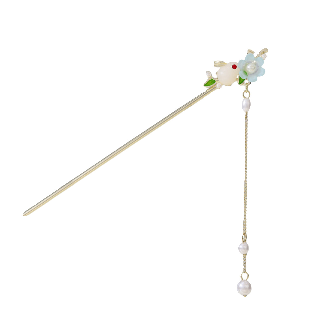 Ancient-style hairpins, coiled hair, pearl hairpins, versatile for daily use, simple Hanfu, magic stick hairpins, Chinese-style headwear and hair accessories for women Item Picture