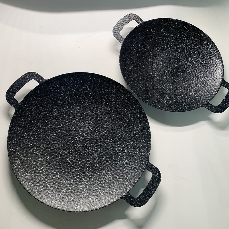 New round barbecue pan with suspended surface, non-stick, available in various sizes for easy portability and wholesale Item Picture