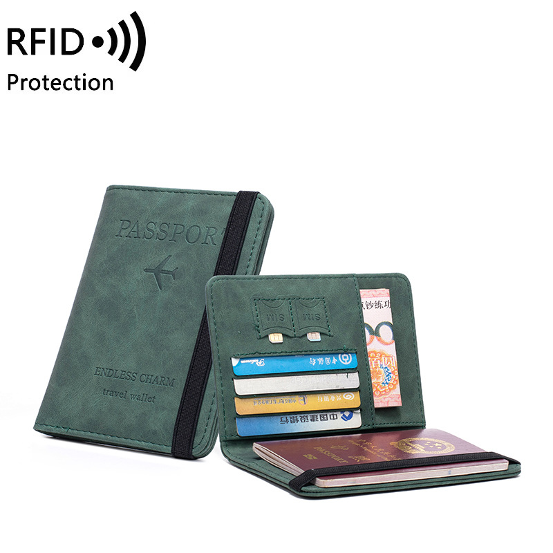 2022女士新款RFID护照本 多功能卡片证件夹 厂家批发跨境护照详情图2