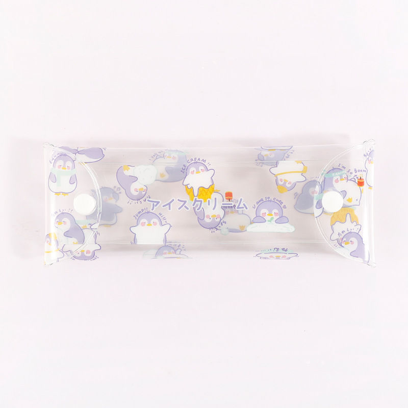 Transparent Pen Bag Large Capacity Female Simple Junior High School Students High Appearance Level High School Primary School Birthday Department Stationery Bag Pencil Case Item Picture