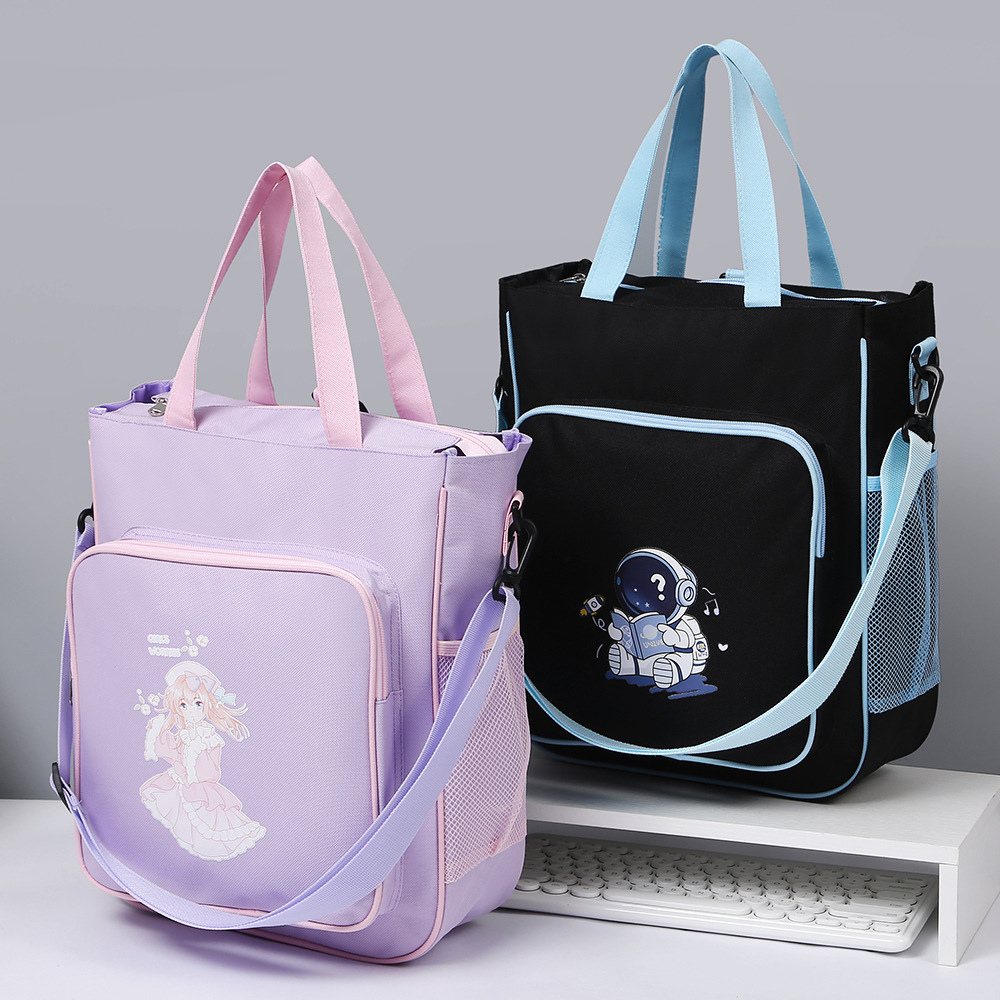 Handbag, schoolbag, crossbody bag, three-in-one fashionable student schoolbag, large-capacity book bag, multi-functional study schoolbag details Picture