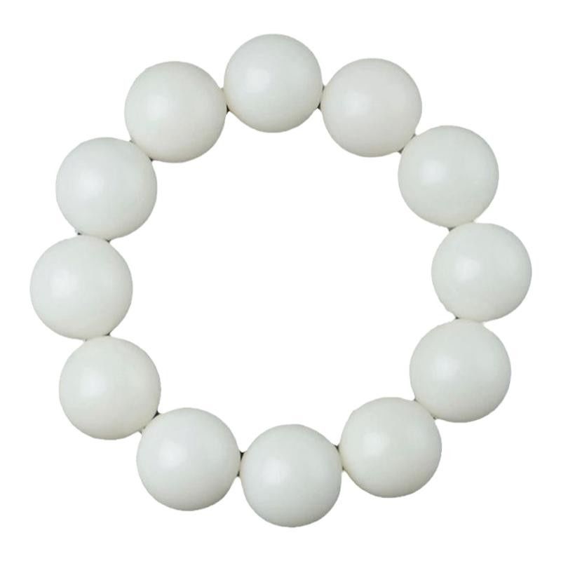 New Chinese Finger Around Soft Ice Clear Jade Clean Mother White Jade Bodhi Hand Chain Ancient Style Large Round Bead Disk Play Bead Play Item Picture