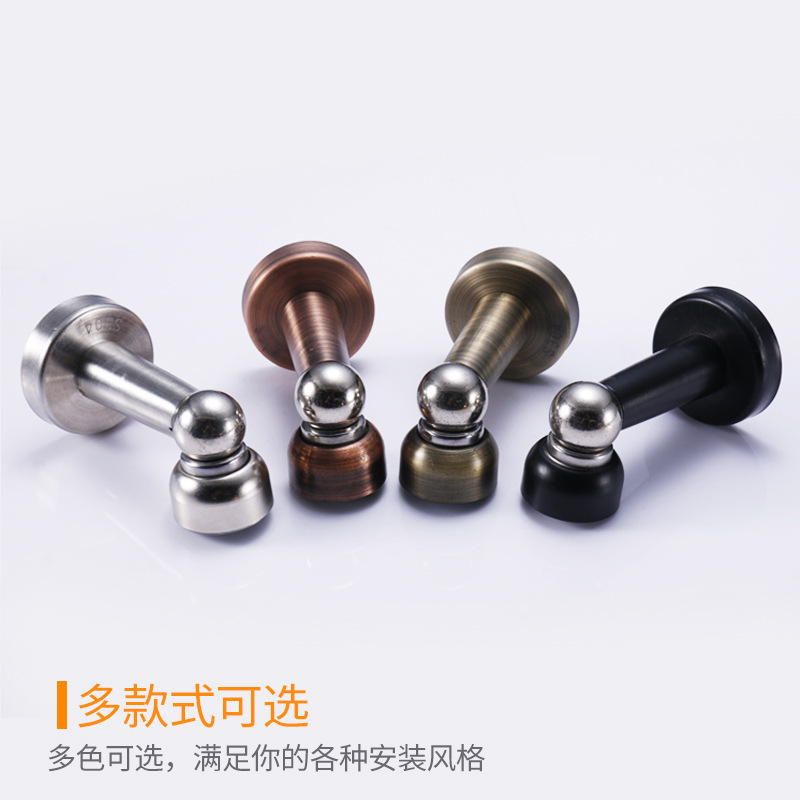 Stainless Steel Perforation-Free Door Suction Door Stopper Anti-Collision Door Stop Bathroom Silent Door Suction Hardware Door And Window Accessories details Picture