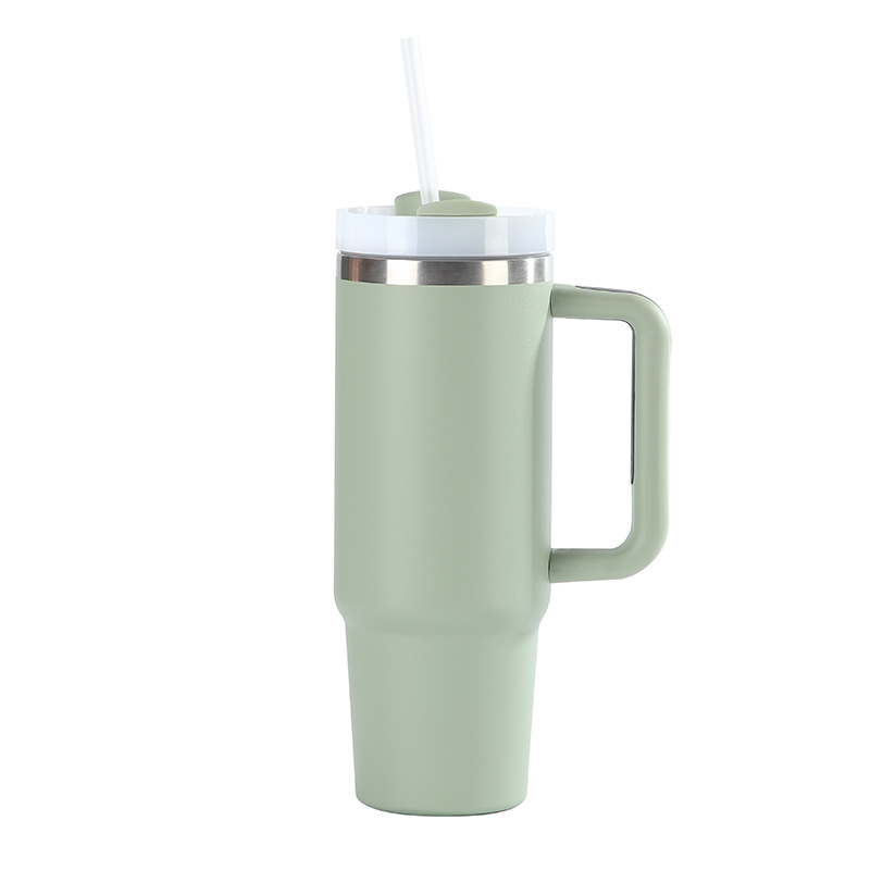 Cross-border second-generation 30oz insulated cup, frosted stainless steel insulated cup, travel portable hand-held insulated cup with car handle Item Picture