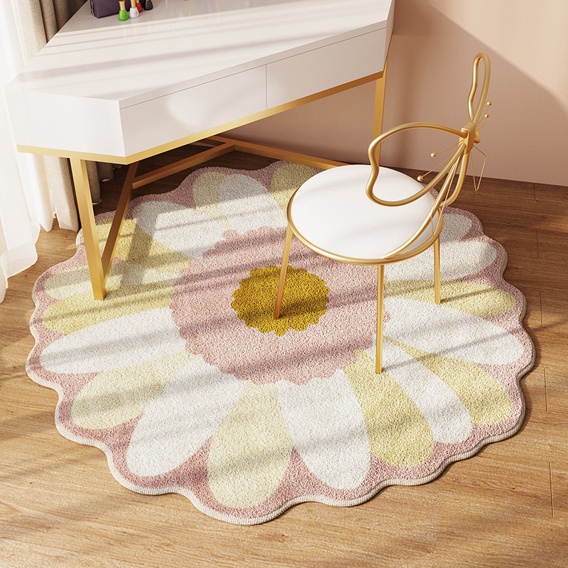Small Fresh Flower Special Four Seasons Universal Bedroom Bed Blanket Household Absorbent Non-Slip Imitation Cashmere Living Room Carpet details Picture