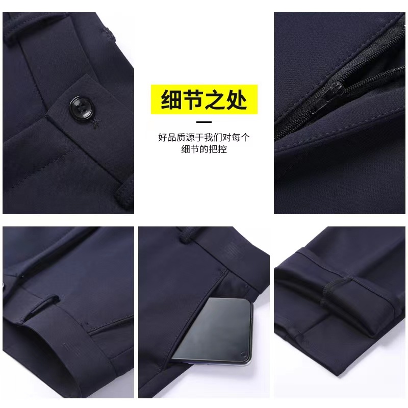 High-waisted straight-leg black women's formal wear for spring and autumn work with a drape, thick winter women's fleece dress pants Application Scenario