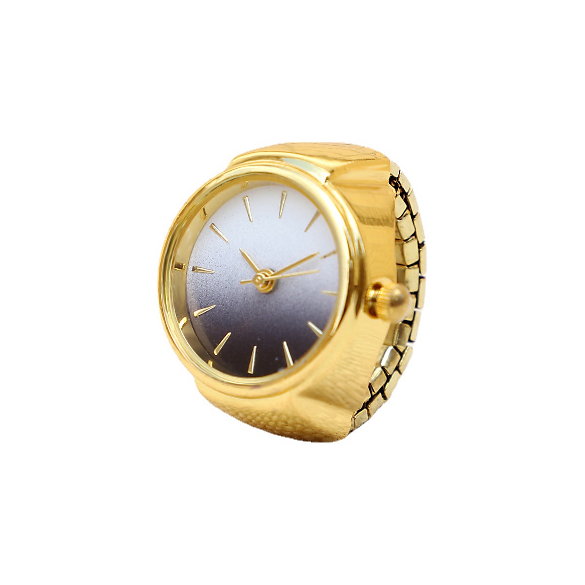 Domestic non-mechanical mini ring watch small green watch creative ring watch niche watch finger quartz watch