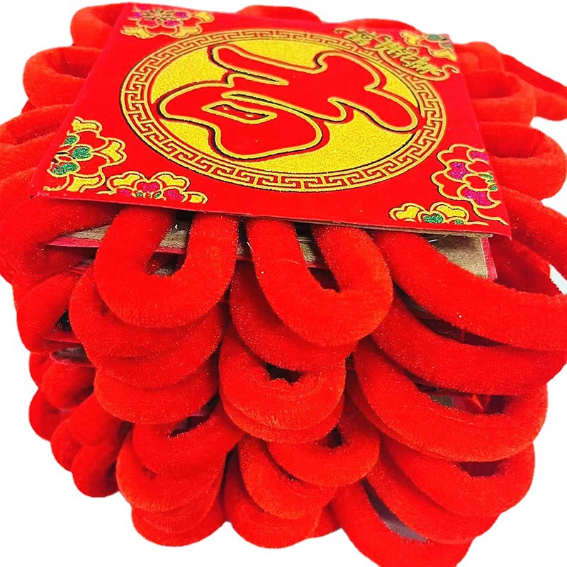 中国结对联福白底实物图