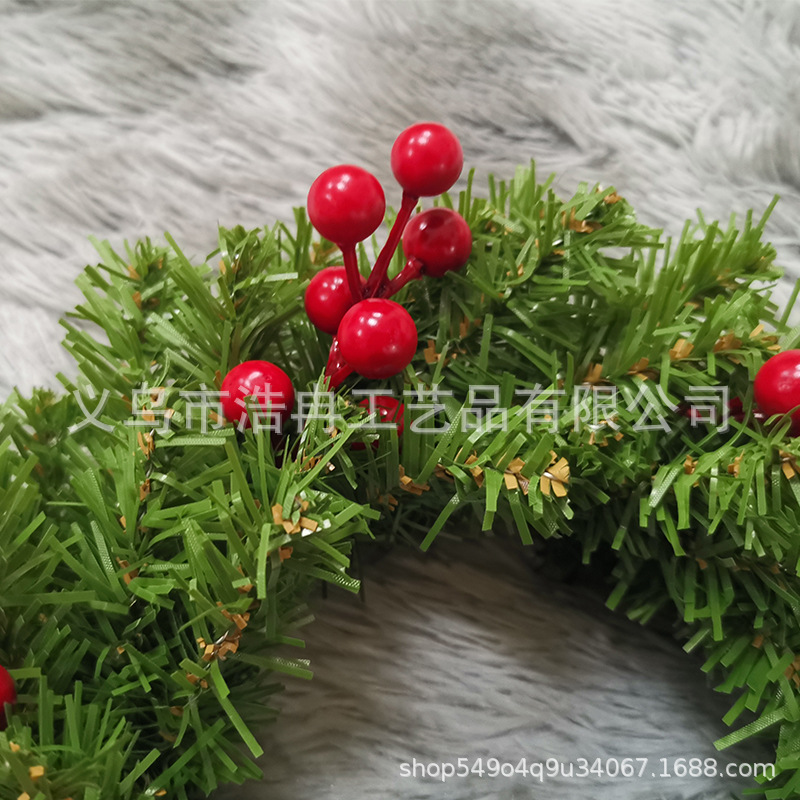 Christmas Wreath Christmas Decoration Wreath Painting Circle Rattan Circle Door Hanging Decoration Item Picture