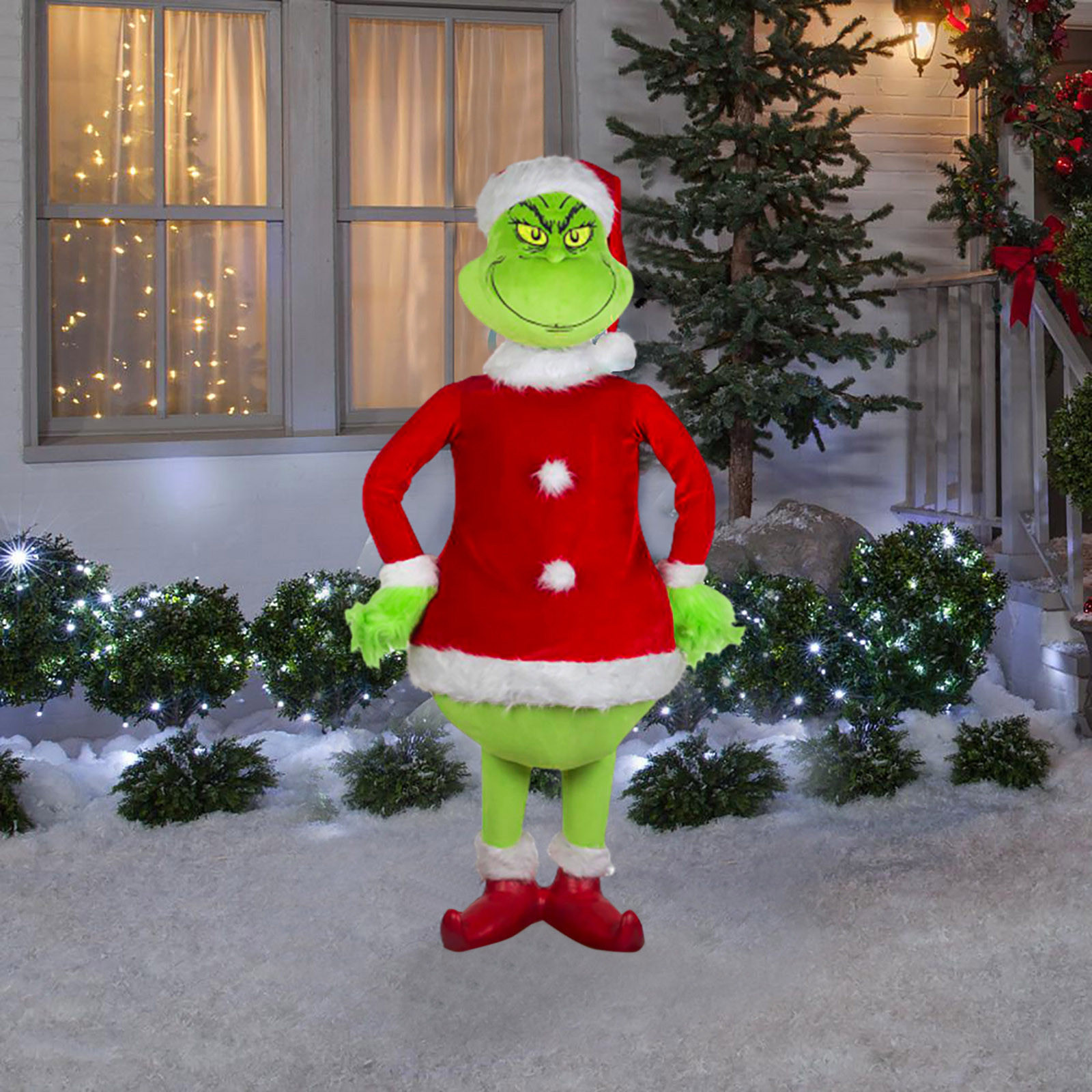 跨境热销圣诞怪杰毛绒玩具Grinch绿毛怪卡通公仔圣诞节装饰