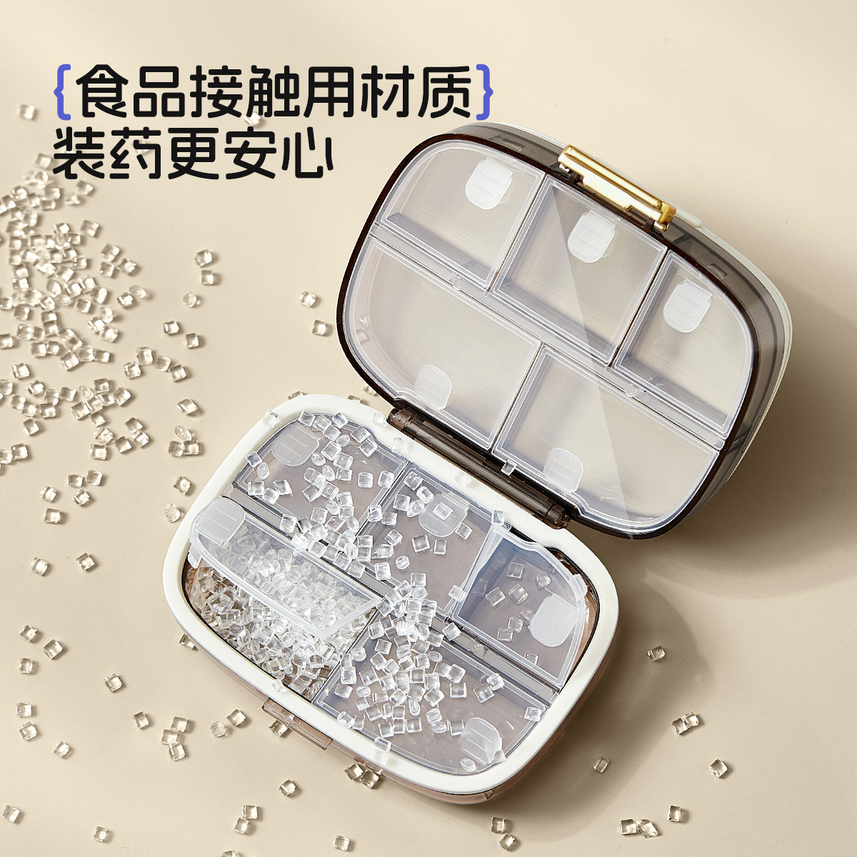 塑料透明药箱/收纳箱/手提箱/家用收纳细节图