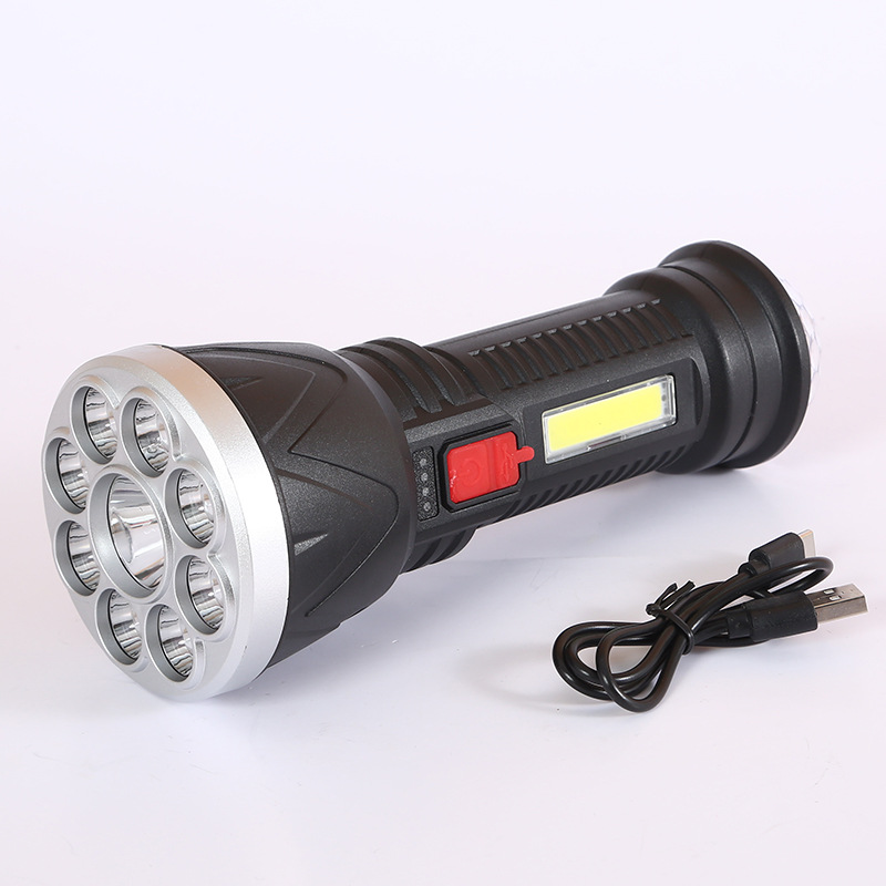 Wholesale of new Magic Ball LED high-intensity flashlight with side light, work light, USB charging, outdoor lighting and emergency light Specification image