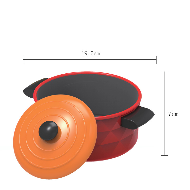 厨房玩具过家家切切乐锅具电磁炉厨具套装做饭煮饭彩色餐具套装详情7
