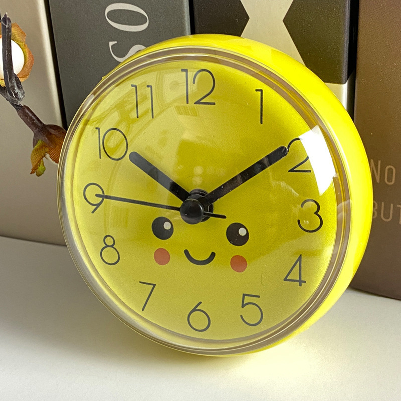 Simple mini suction cup wall clock Item Picture