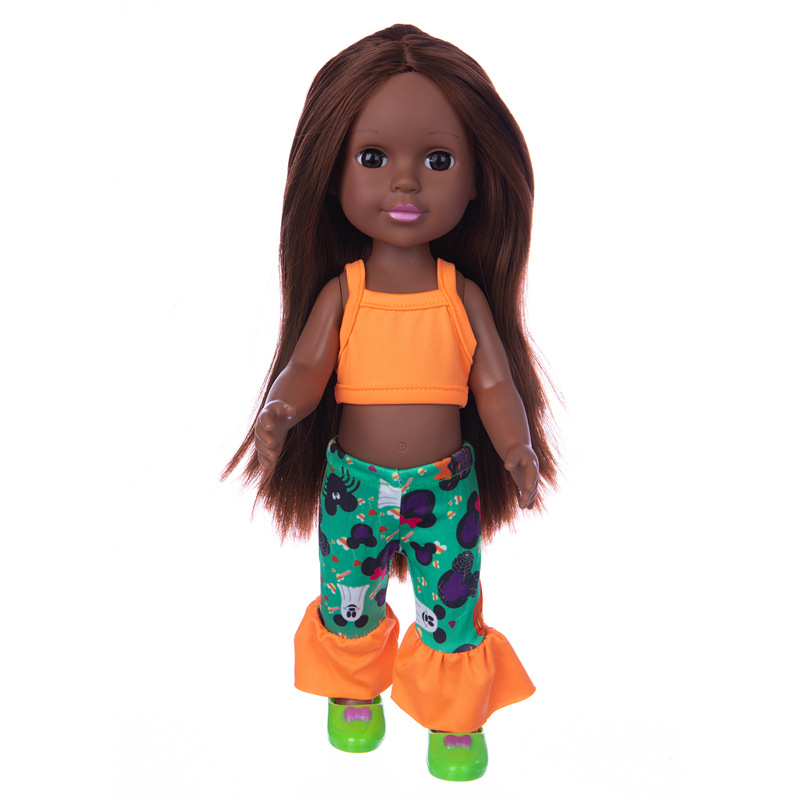 定制娃娃棕色白底实物图