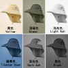 Summer tea-picking hats, full-face sun hats, wide-brimmed outdoor travel and mountaineering hats, UV-resistant open-top hats, sun protection hats, men's wide-brimmed sun hats, fishing hats Application Scenario