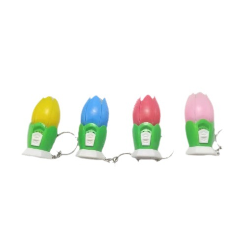 New led lotus keychain light, novel and unique flashing pendant, electronic luminous small gift, event giveaway Item Picture