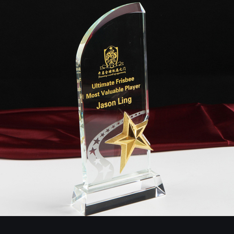 Crystal Glass [Tomorrow's Star] Crystal Trophy Annual Meeting Reward Competition Event Outstanding Employee Trophy details Picture