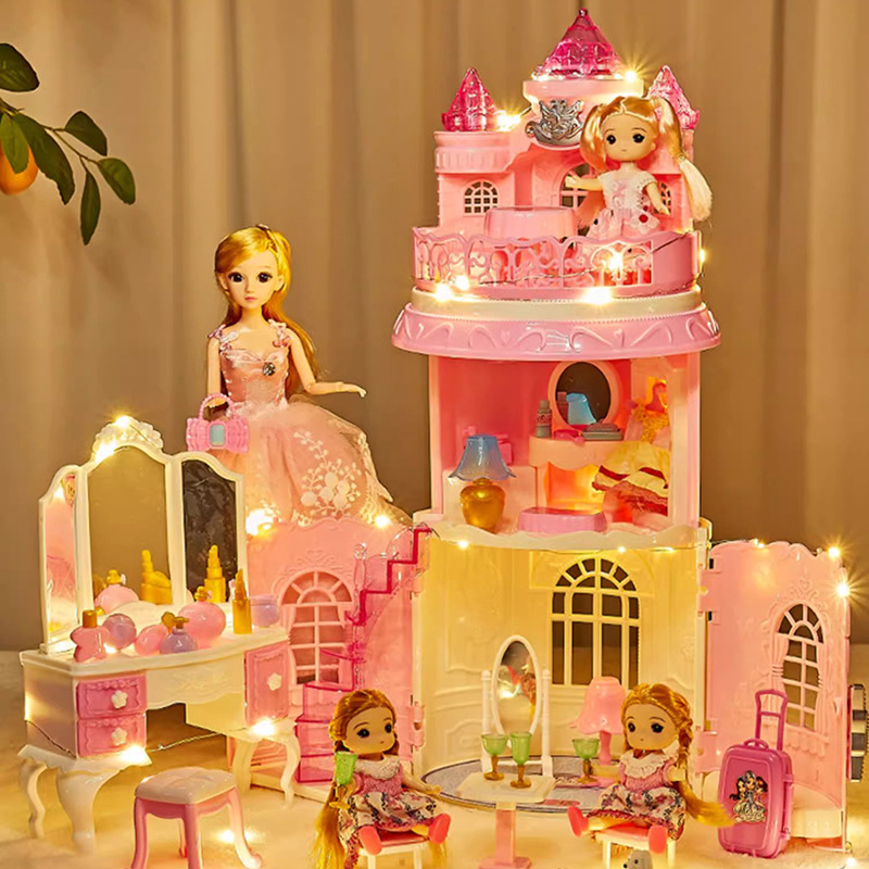 Princess dreamy luxury bedroom toy house Little girl playing house Simulation exquisite castle suitcase Girl toys Application Scenario