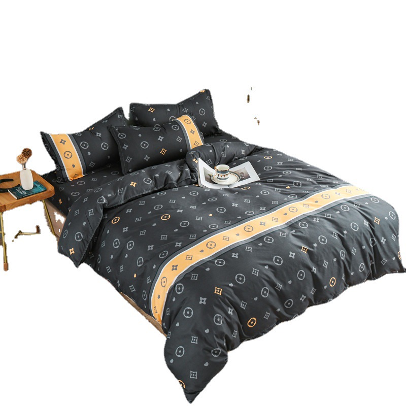 Thickening mill wool contracted autumn and winter four sets of student dormitory sheets quilt sets of three sets of bedclothes manufacturers wholesale Item Picture
