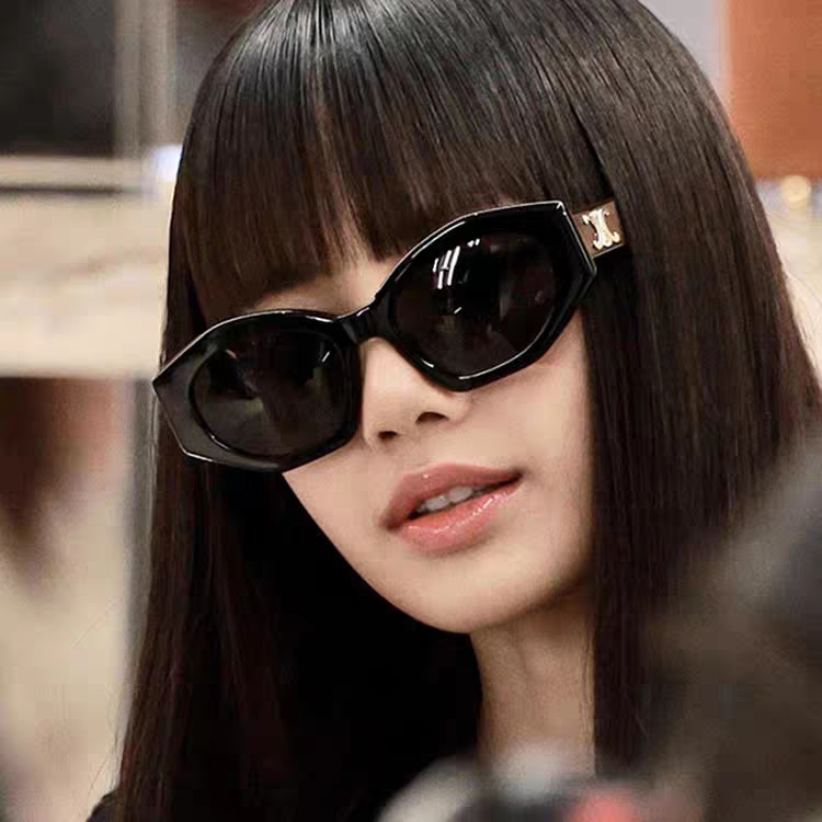 欧美复古凯旋门太阳镜女 个性多边形不规则墨镜 时尚潮流太阳眼镜