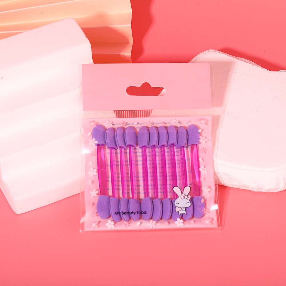 Hot-selling double-headed sponge eyeshadow stick, disposable mini portable eyeshadow brush, eye makeup brush pic 22