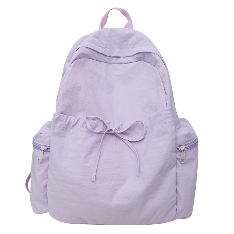Xiulong Back-to-school Season junior high school students' schoolbags, girls' summer fresh and clean girls' backpacks, college style solid color campus backpacks Item Picture