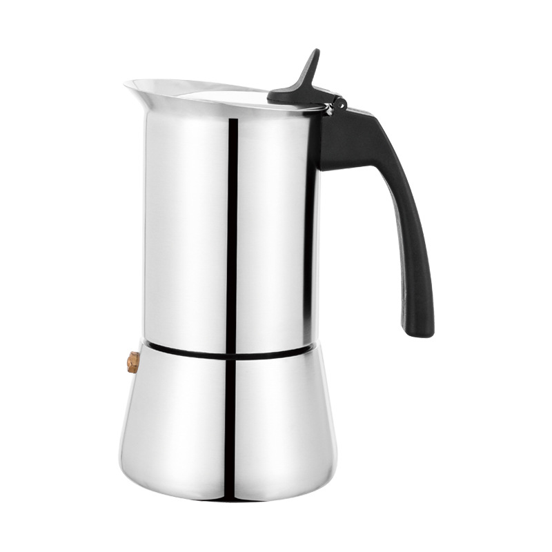 304 hand-brewed coffee, custom-made Italian Mocha pot, stainless steel Mocha coffee pot, high-temperature distillation coffee pot details Picture